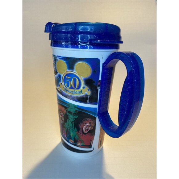 Vintage Disneyland Plastic Refillable Souvenir Travel Mug Tumbler 70's Theme HTF - Picture 4 of 8